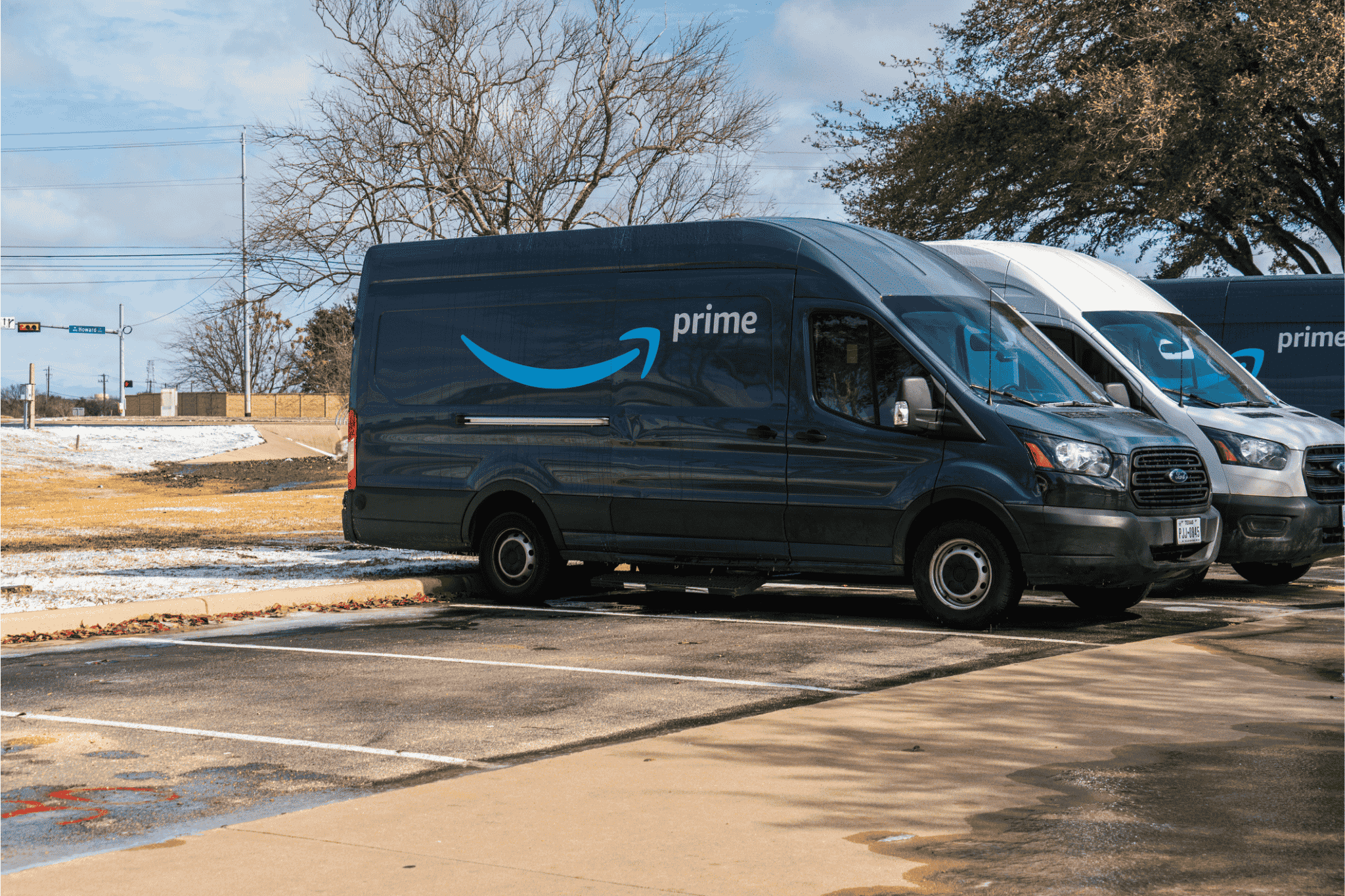 Amazon delivery truck in Austin