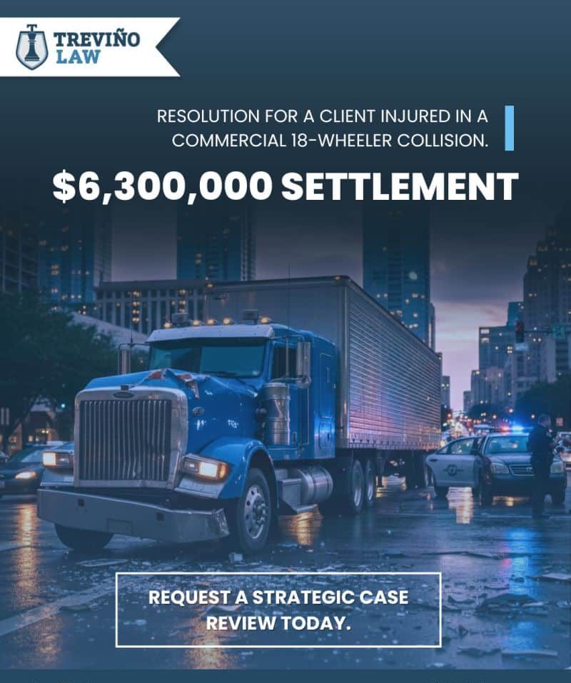 Truck accident case result $6.3 million settlement