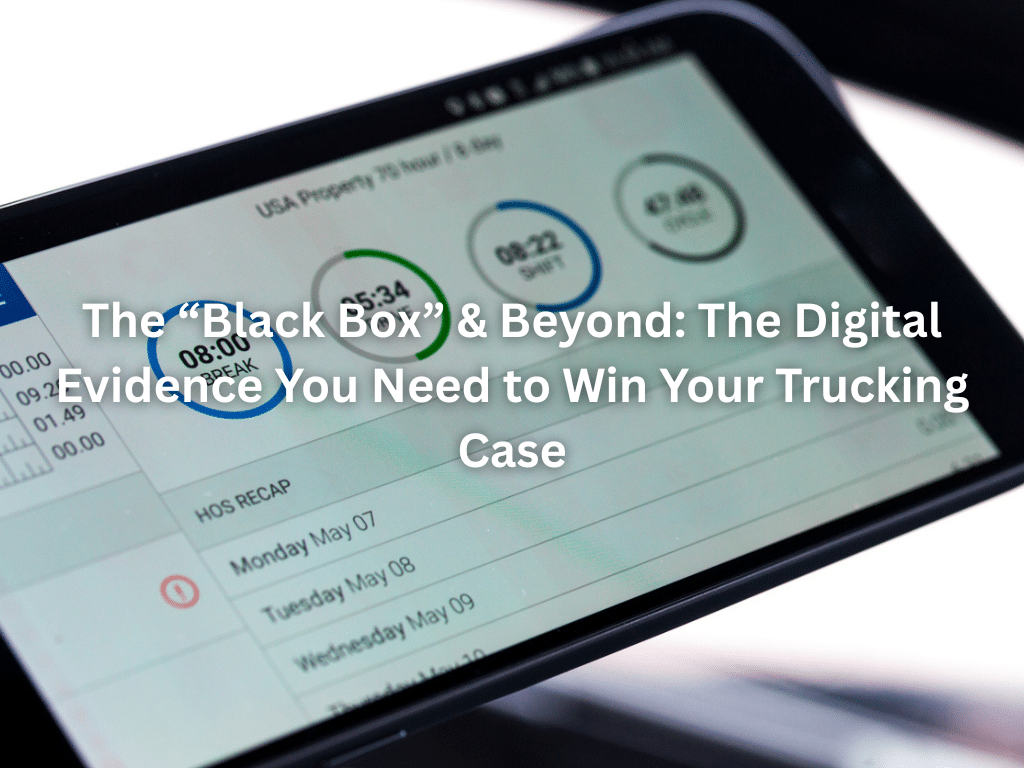 The “Black Box” & Beyond: The Digital Evidence You Need to Win Your Trucking Case